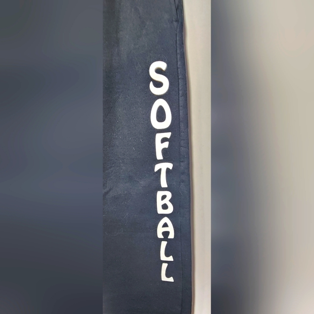 🛍 4/$20 🛍 Gildan Black Softball Sweatpants-Size Large - Picture 3 of 4